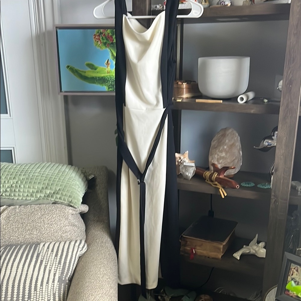 Elegant Black and White Dress